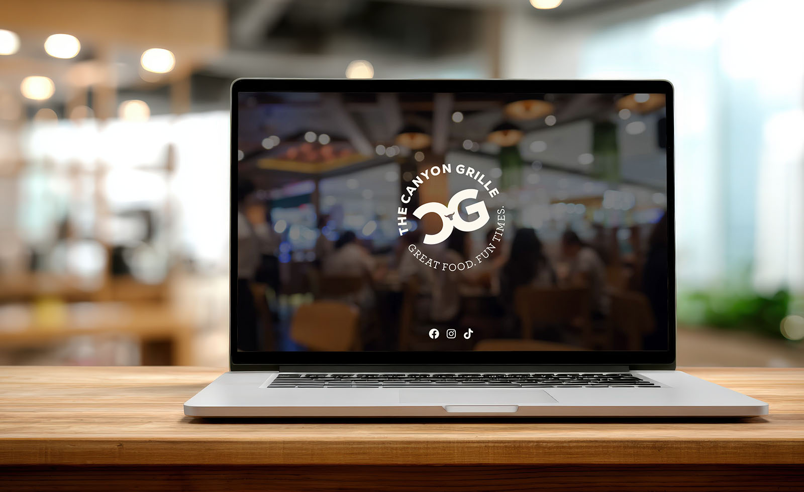 Canyon Grille website displayed on a laptop computer