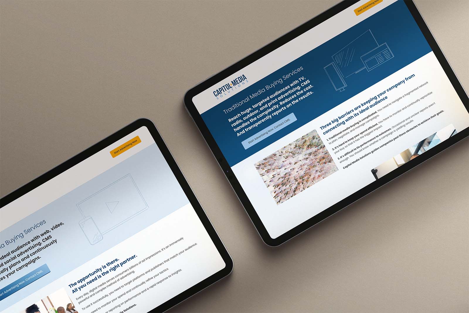 Capitol Media Solutions landing page examples
