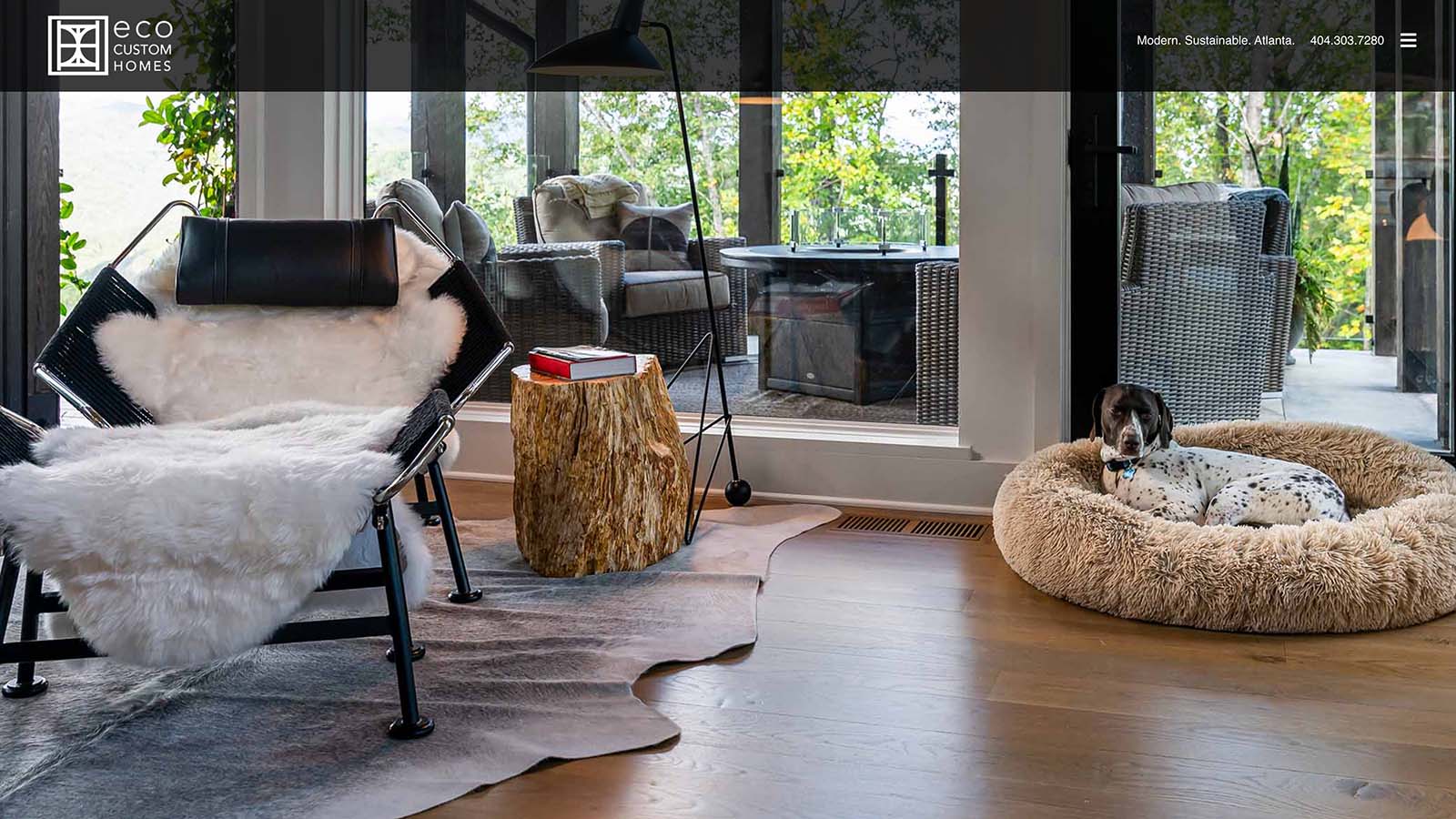 EcoCustom Homes Website home page