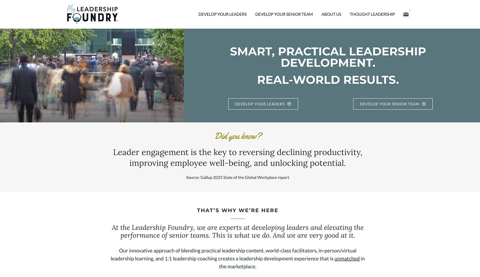Leadership Foundry home page
