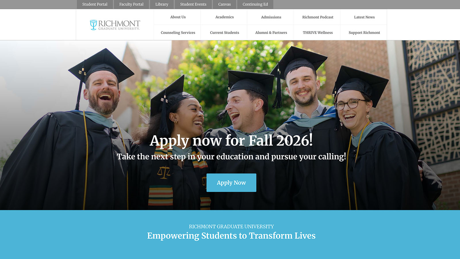 Richmont Graduate University home page